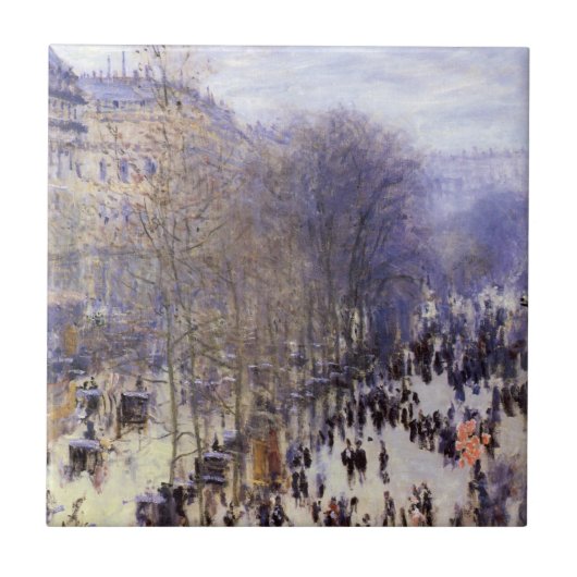 Boulevard des Capucines van Claude Monet, Fine Art Tegeltje (Voorkant)