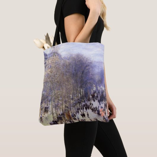 Boulevard des Capucines van Claude Monet, Fine Art Tote Bag (Dichtbij)
