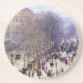 Boulevard des Capucines van Claude Monet, Fine Art Zandsteen Onderzetter (Voorkant)