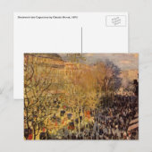 Boulevard des Capucines van Claude Monet, Schilder Briefkaart (Voorkant / Achterkant)