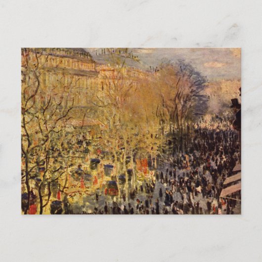Boulevard des Capucines van Claude Monet, Schilder Briefkaart (Voorkant)