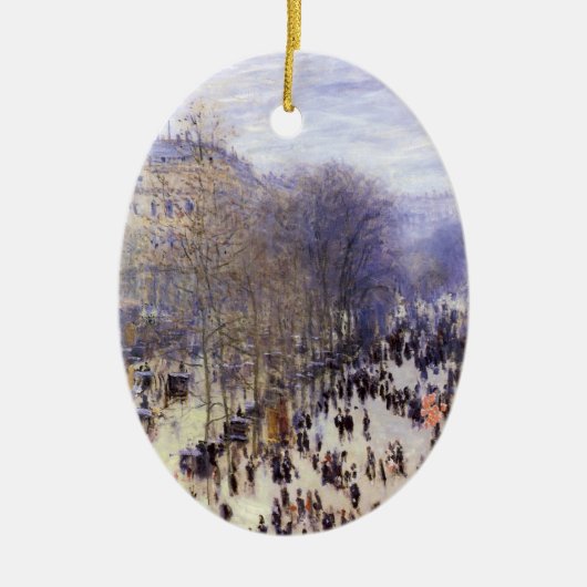 Boulevard des Capucines van Claude Monet, Schilder Keramisch Ornament (Voorkant)