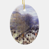Boulevard des Capucines van Claude Monet, Schilder Keramisch Ornament (Achterkant)