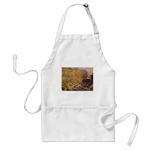 Boulevard des Capucines van Claude Monet, Schilder Standaard Schort (Voorkant)