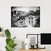 Boulevard du Temple Eerste Foto Levende Persoon Poster (Thuiskantoor)