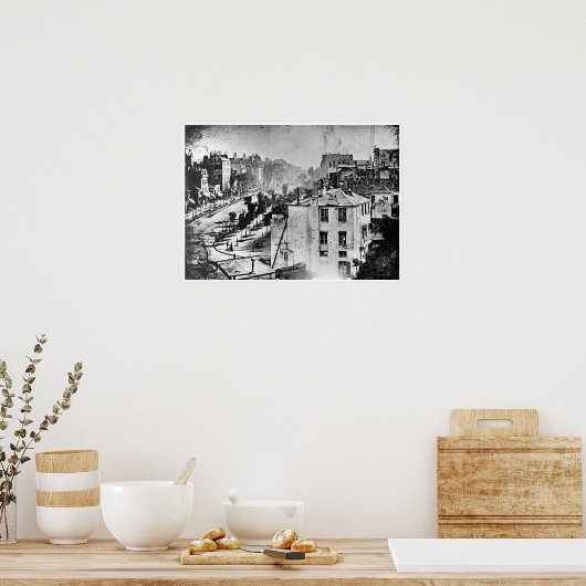 Boulevard du Temple Paris Frankrijk 1838 Poster (Keuken)