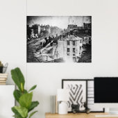 Boulevard du Temple, van Daguerre, historische fot Poster (Thuiskantoor)