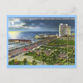 Boulevard, Galveston, Vintage van Texas Briefkaart (Voorkant)