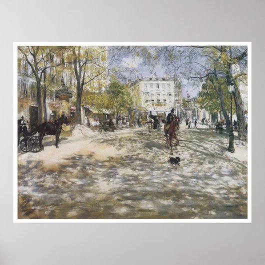 Boulevard in Parijs, 1888 Jean-Francois Raffaelli Poster (Voorkant)
