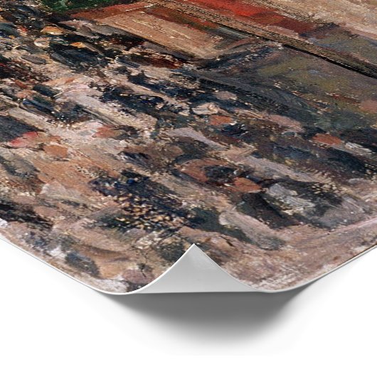 Boulevard Monmartre in Parijs door Camille Pissarr Poster (Hoek)