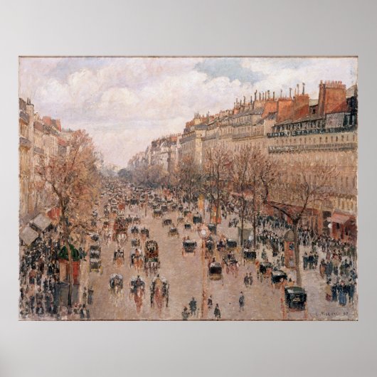 Boulevard Monmartre in Parijs door Camille Pissarr Poster (Voorkant)