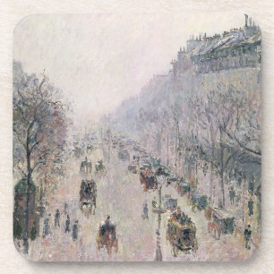 Boulevard Montmartre, 1897 (olie op doek) Onderzetter