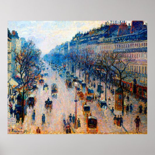 Boulevard Montmartre Camille Pissarro 1897 Poster (Voorkant)
