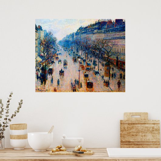 Boulevard Montmartre Camille Pissarro 1897 Poster (Keuken)