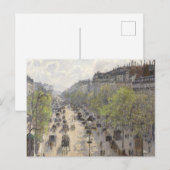 Boulevard Montmartre Camille Pissarro Briefkaart (Voorkant / Achterkant)