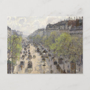 Boulevard Montmartre Camille Pissarro Briefkaart
