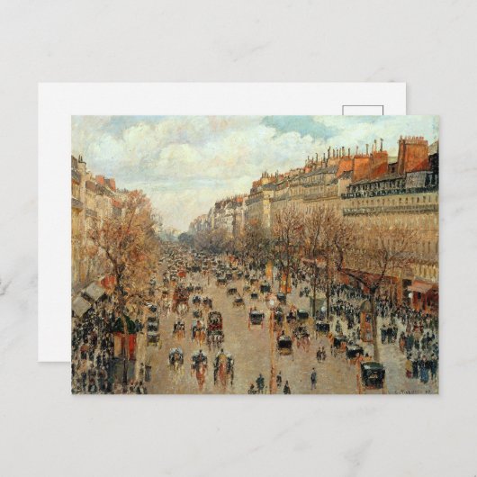 Boulevard Montmartre-Eremitage Camille Pissarro Briefkaart (Voorkant / Achterkant)