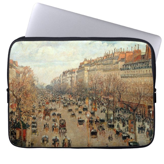 Boulevard Montmartre-Eremitage Camille Pissarro Laptop Sleeve (Voorkant)