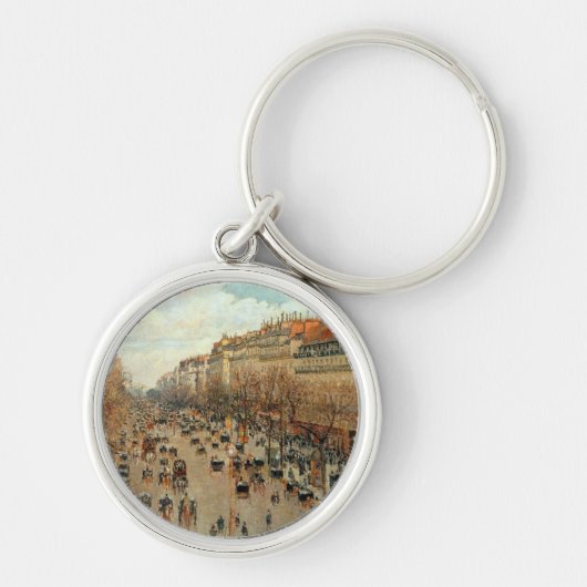 Boulevard Montmartre-Eremitage Camille Pissarro Sleutelhanger (Voorkant)