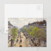 Boulevard Montmartre, Lente van Camille Pissarro Briefkaart (Voorkant / Achterkant)