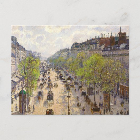 Boulevard Montmartre, Lente van Camille Pissarro Briefkaart (Voorkant)