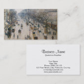 Boulevard Montmartre - Parijs - Camille Pissarro Visitekaartje (Voorkant / Achterkant)