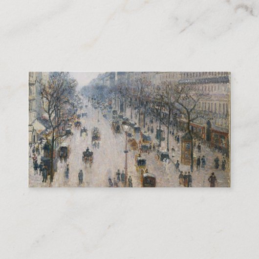 Boulevard Montmartre - Parijs - Camille Pissarro Visitekaartje (Voorkant)