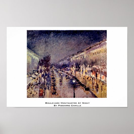 Boulevard Montmartre ' s nachts door pissarro Cami Poster (Voorkant)