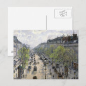 Boulevard Montmartre Spring Paris Camille Pissarro Briefkaart (Voorkant / Achterkant)
