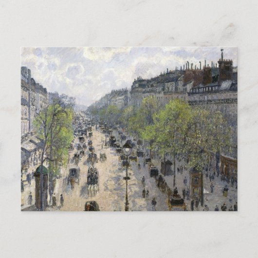 Boulevard Montmartre Spring Paris Camille Pissarro Briefkaart (Voorkant)
