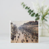 Boulevard Montmartre Winter Morning door Camille Briefkaart (Staand voorkant)