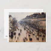 Boulevard Montmartre Winter Morning door Camille Briefkaart (Voorkant / Achterkant)