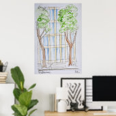 Boulevard Montparnasse | Parijs, Frankrijk Poster (Thuiskantoor)