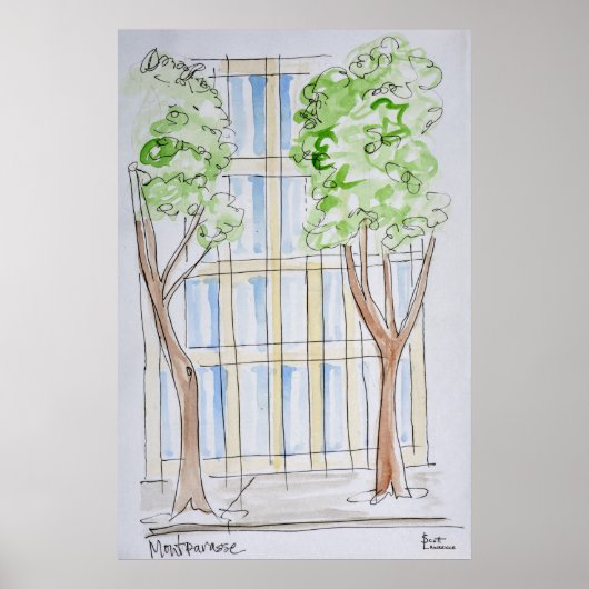 Boulevard Montparnasse | Parijs, Frankrijk Poster (Voorkant)