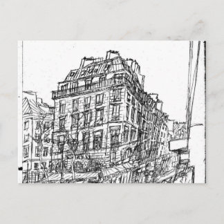 Boulevard Paris architectuur bohême rue existe en Briefkaart