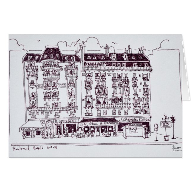Boulevard Raspail, Parijs, Frankrijk (Voorkant Horizontaal)
