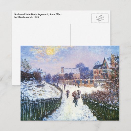 Boulevard Saint Denis Argenteuil door Claude Monet Briefkaart (Voorkant / Achterkant)