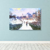 Boulevard Saint Denis Argenteuil door Claude Monet Canvas Afdruk (Insitu (Houten vloer))