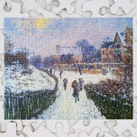 Boulevard Saint Denis Argenteuil door Claude Monet Legpuzzel<br><div class="desc">Boulevard Saint Denis Argenteuil, Sneeuweffect (1875) van Claude Monet is een schilderij van de impressionistische kunst van de natuur. Een cityscape met een sneeuw bedekt de weg in de stad Argenteuil, Frankrijk, tijdens de winter. Er lopen mensen langs de straat en de gebouwen van de stad zijn op afstand. Over...</div>