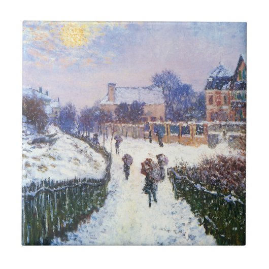Boulevard Saint Denis Argenteuil door Claude Monet Tegeltje (Voorkant)