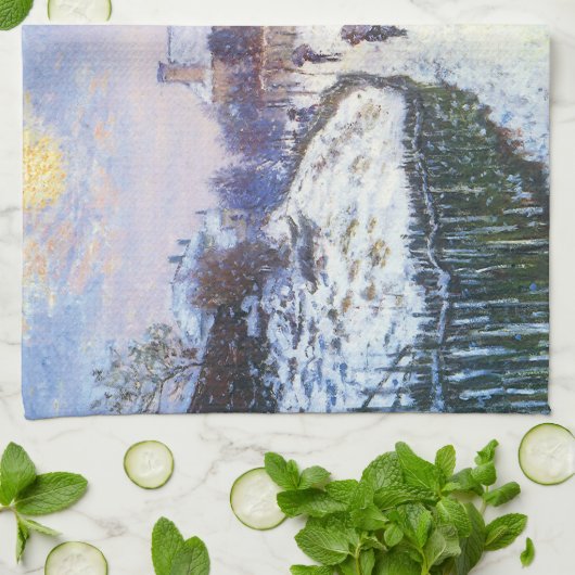 Boulevard Saint Denis Argenteuil door Claude Monet Theedoek (Gevouwen)