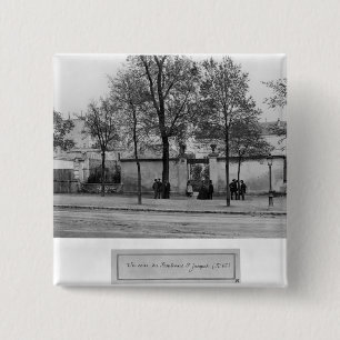 Boulevard Saint-Jacques Vierkante Button 5,1 Cm