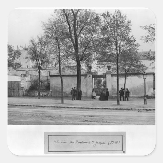 Boulevard Saint-Jacques Vierkante Sticker (Voorkant)