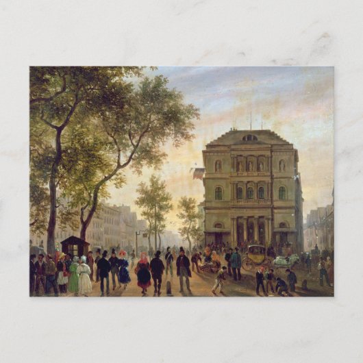 Boulevard Saint-Martin en het Theater de Briefkaart (Voorkant)