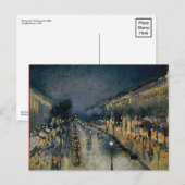 Boulevarde Montmartre in Night ~ Camille Pissarro Briefkaart (Voorkant / Achterkant)