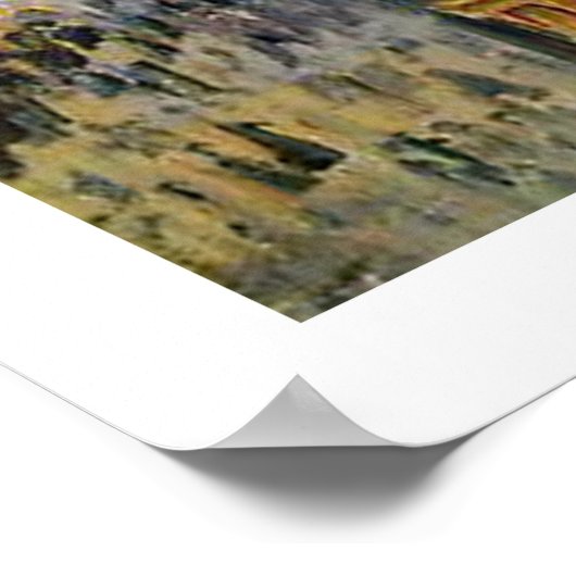 Boulevarde Montmartre in Night ~ Camille Pissarro Poster (Hoek)