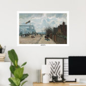 Boulevarde Montmartre in Night ~ Camille Pissarro Poster (Thuiskantoor)