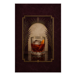 Boulevardier Art Deco Poster | Bar Kunst