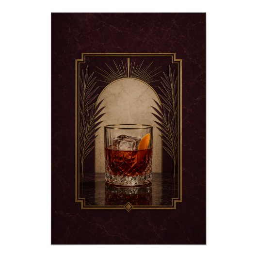 Boulevardier Art Deco Poster | Bar Kunst (Voorkant)