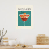Boulevardier Cocktail Classic Recipe Poster (Keuken)